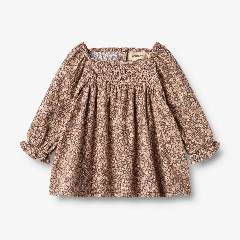wheat-bella-kleid-langarm-baby-black-sea-garden-bio image 1