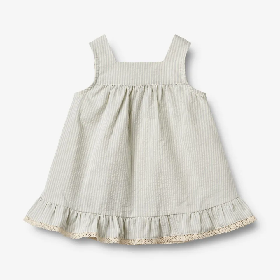 wheat-ayla-ruffle-kleid-summer-blue-stripe-bio-gestreift image 1