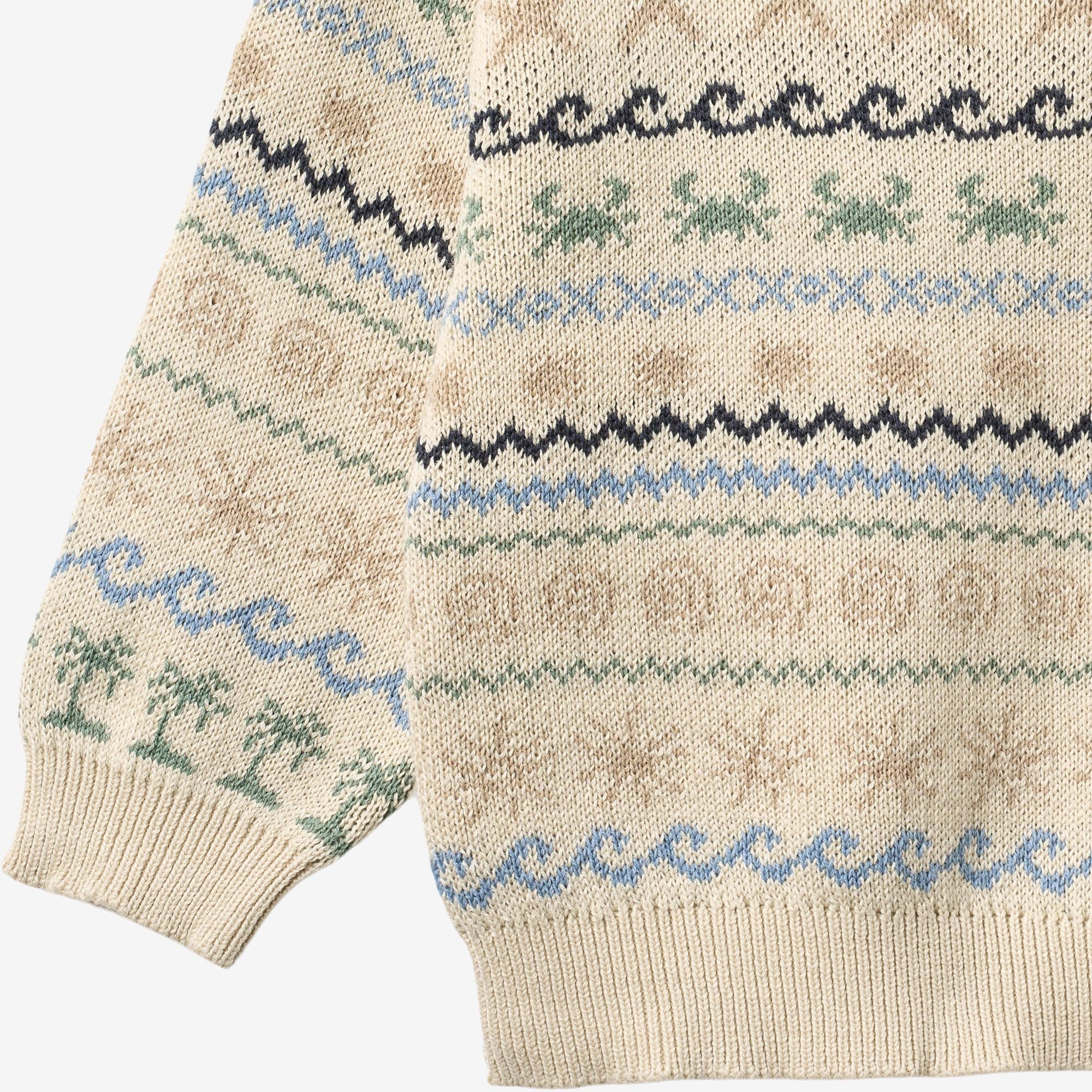 wheat-august-jacquard-pullover-strickpullover-sandshell-bio-baumwolle image 3