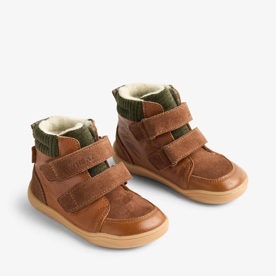 wheat-texas-tex-winterstiefel-cognac-leder-wollfutter-klett image 1