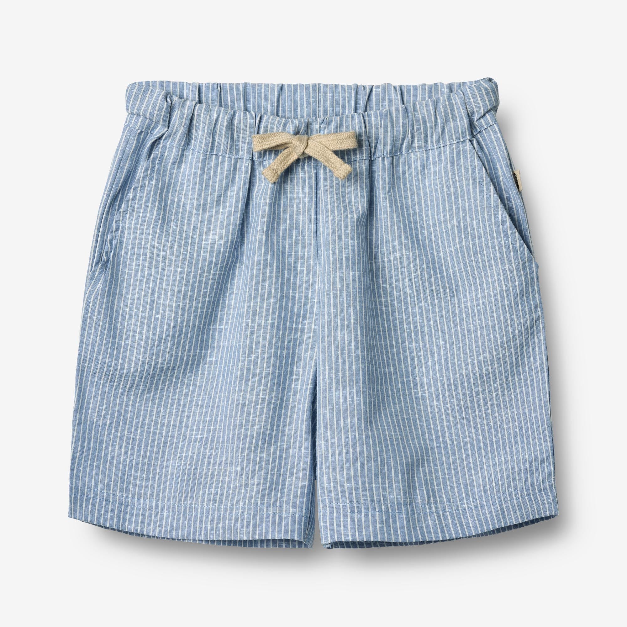 wheat-clothing-shorts-cuba-kinder-shorts-blue-stripe-bio-baumwolle image 1