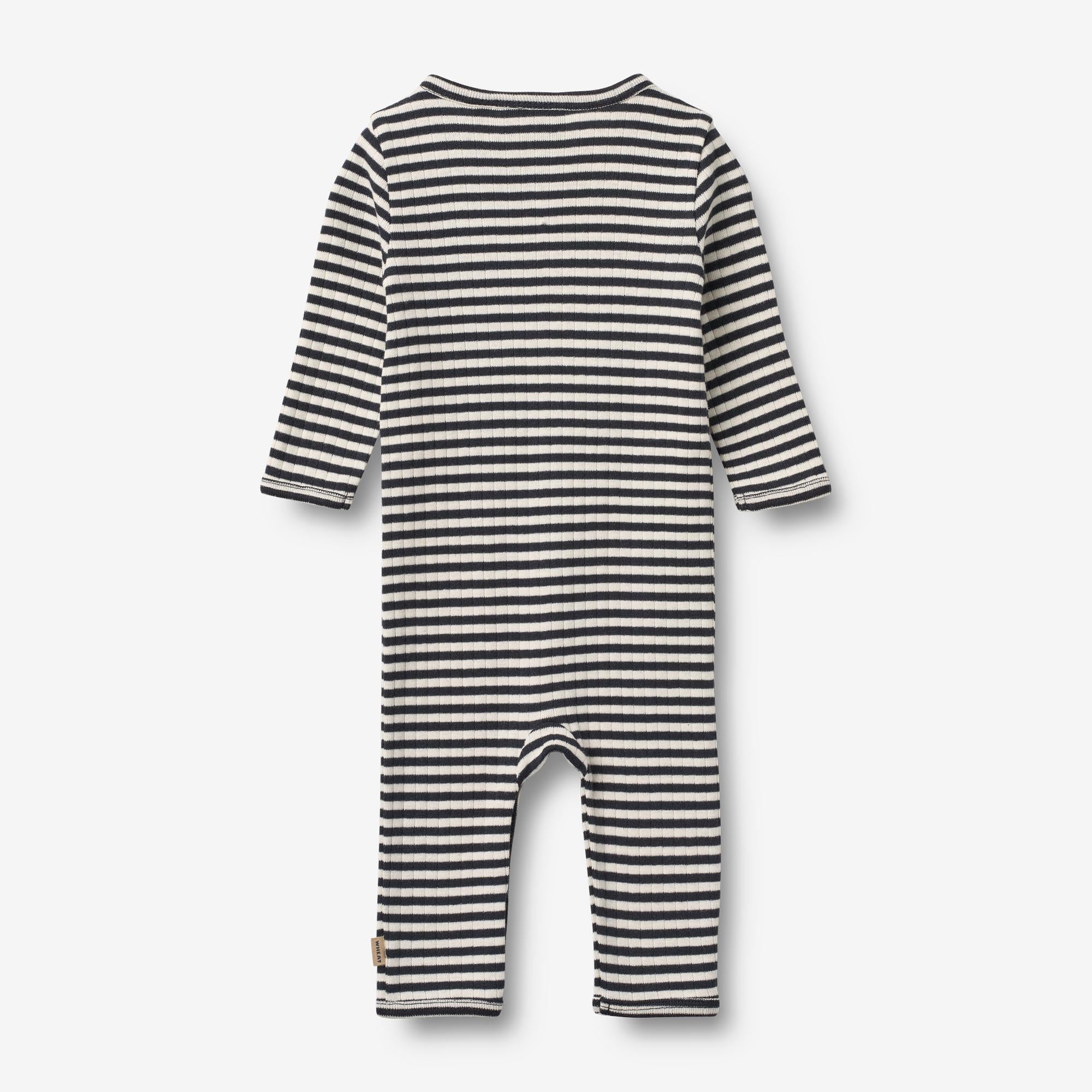wheat-dusty-strampler-navy-rib-stripe-bio-baumwolle image 2