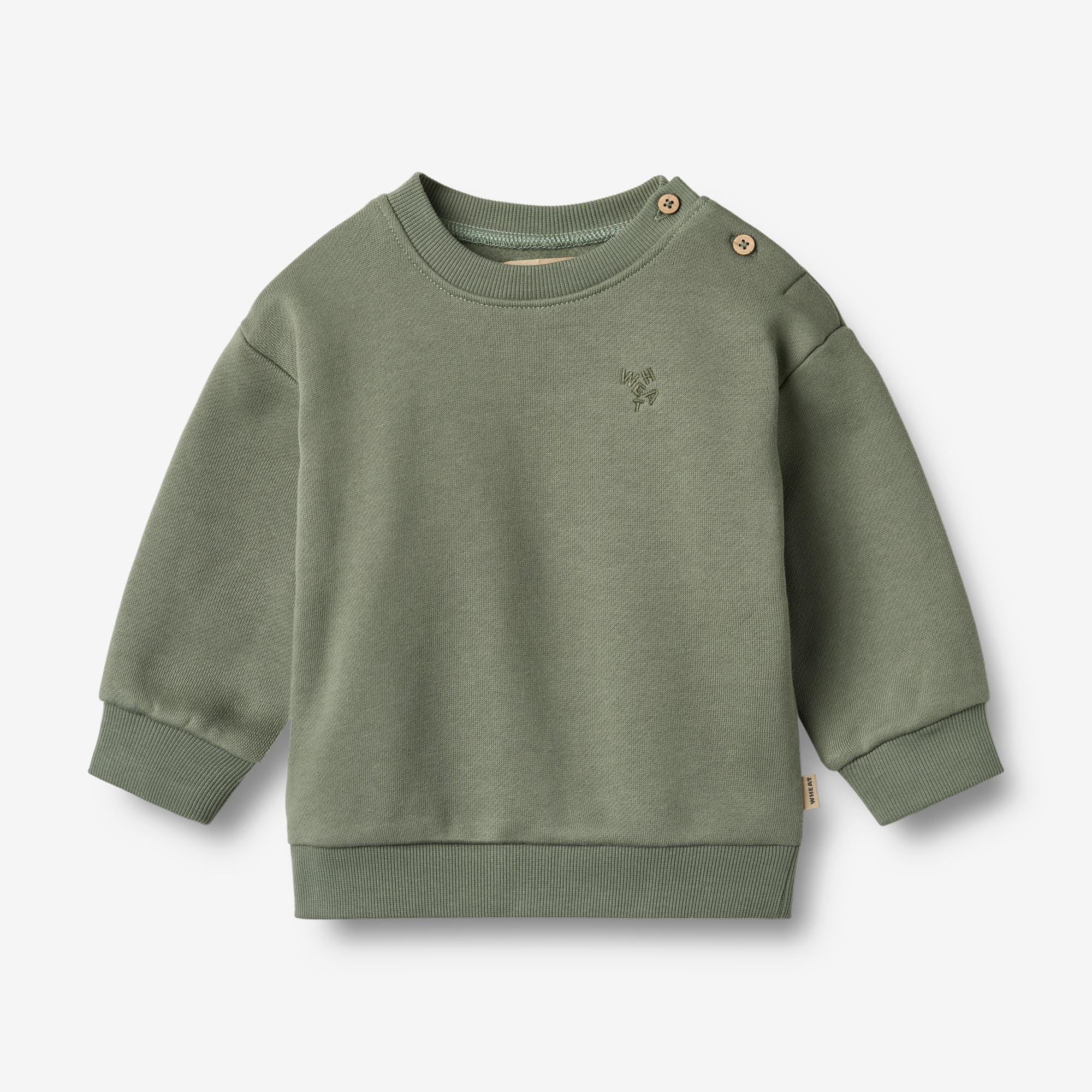 wheat-willi-sweatshirt-dusty-green-bio-baumwolle image 1