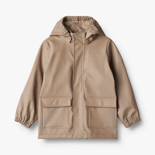 wheat-ollo-regenjacke-beige-stone-wasserdicht image 1