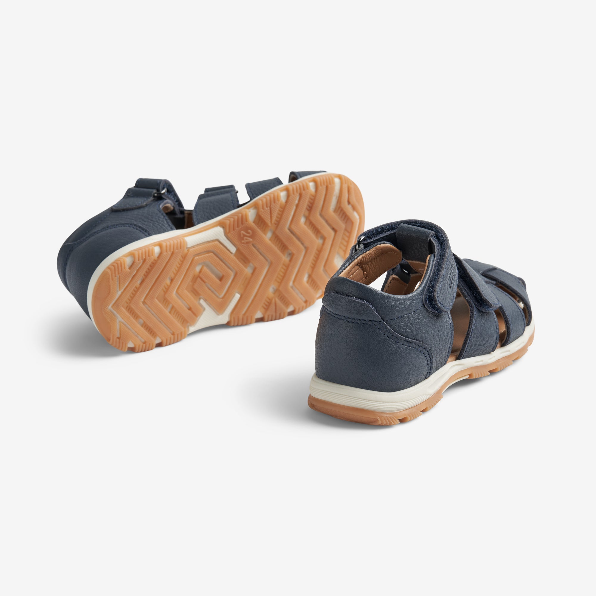 wheat-frei-sandale-navy-kinder-leder-sommerschuh image 2