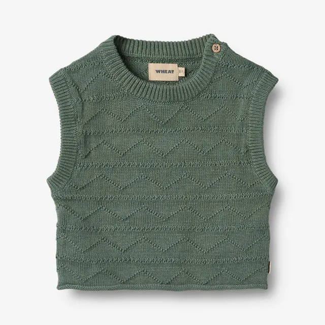 wheat-bobby-strickweste-duck-green-bio image 1