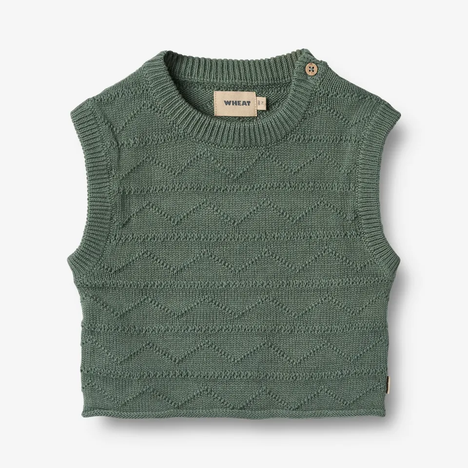 wheat-bobby-strickweste-duck-green-bio image 1