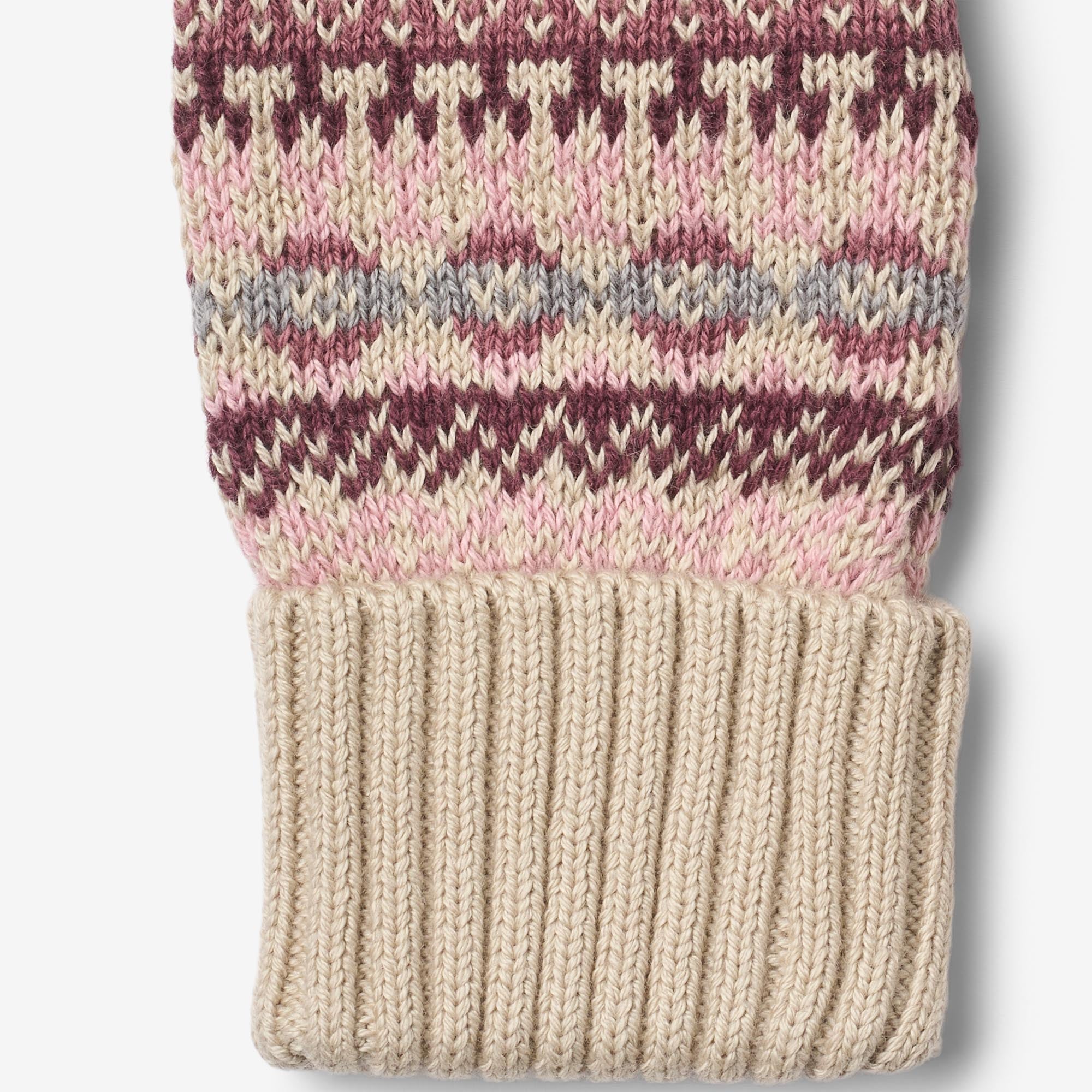 wheat-cotta-jacquard-handschuhe-rose-bio-baumwolle image 3
