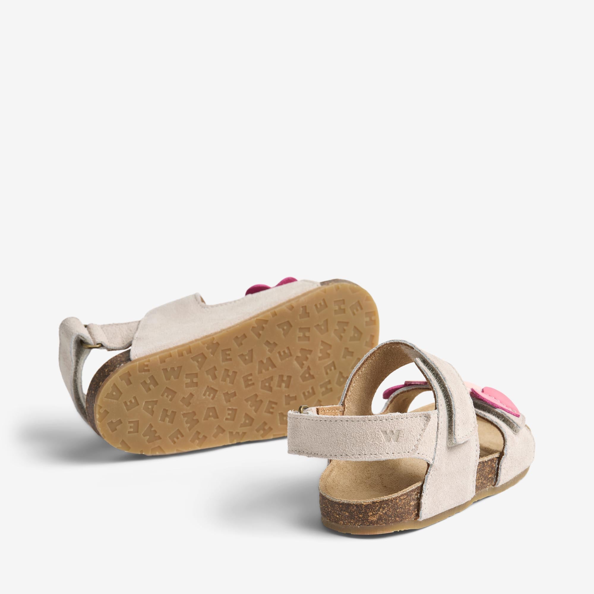 wheat-clara-kinder-ledersandale-off-white-herzen-korksohle image 2