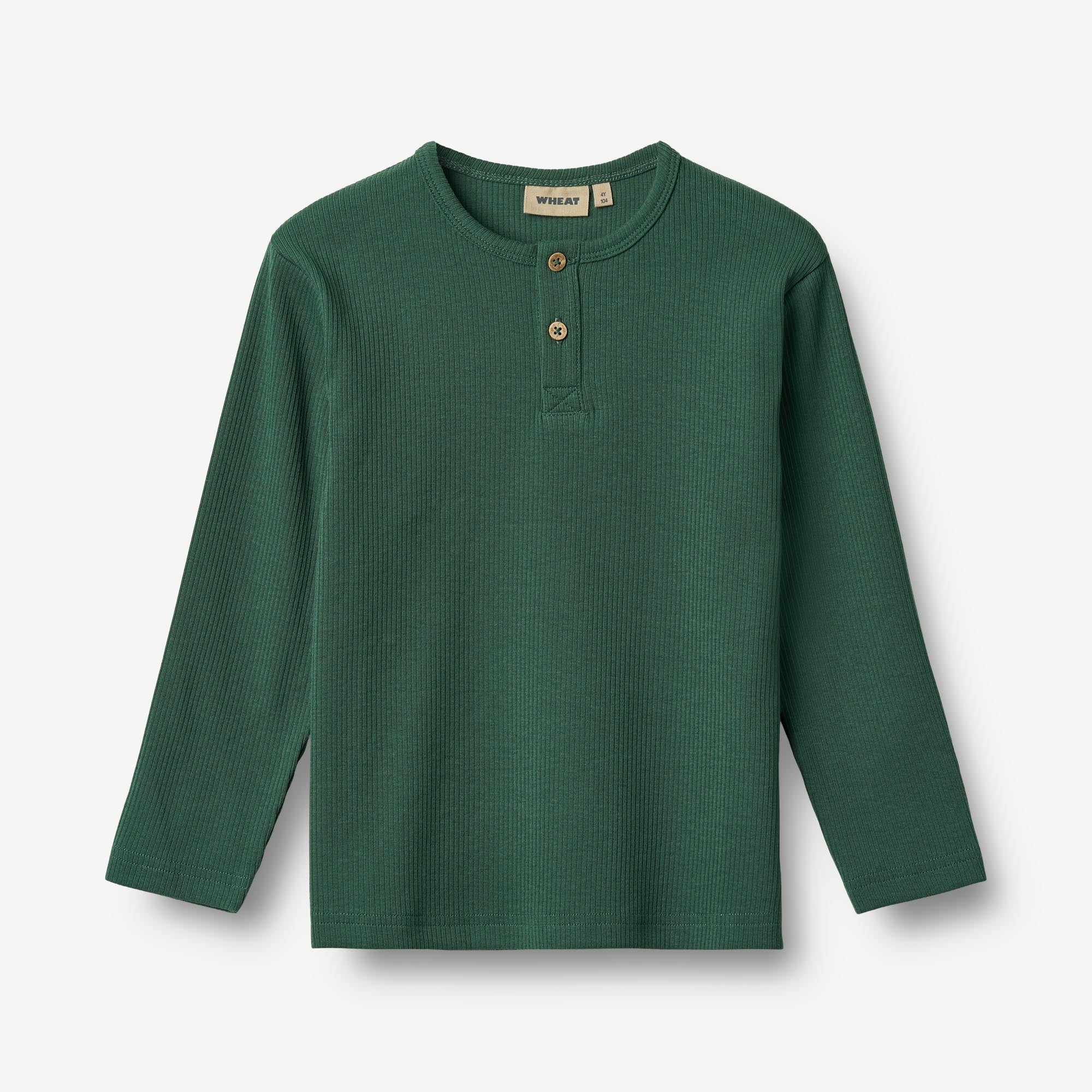 wheat-t-shirt-morris-langarmshirt-green-bio-baumwolle image 1