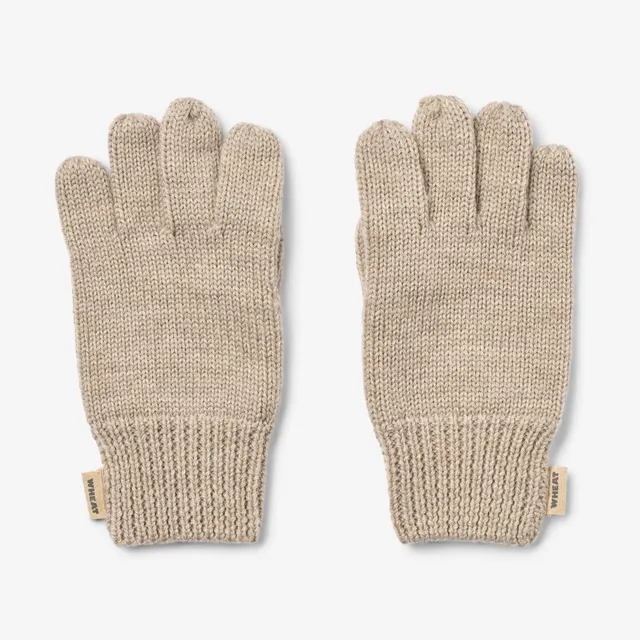 wheat-bobbe-fingerhandschuhe-warm-sand-melange-merino image 1