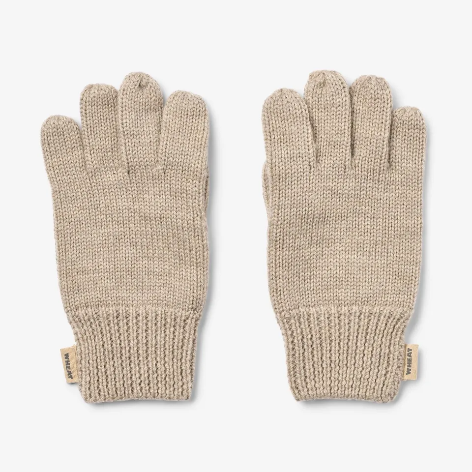 wheat-bobbe-fingerhandschuhe-warm-sand-melange-merino image 1