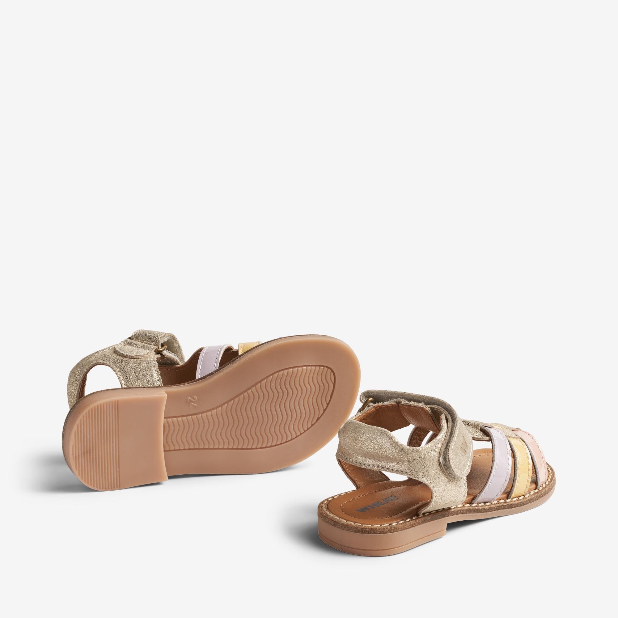 wheat-stela-sandale-grau-leder-glitzer-klett image 2
