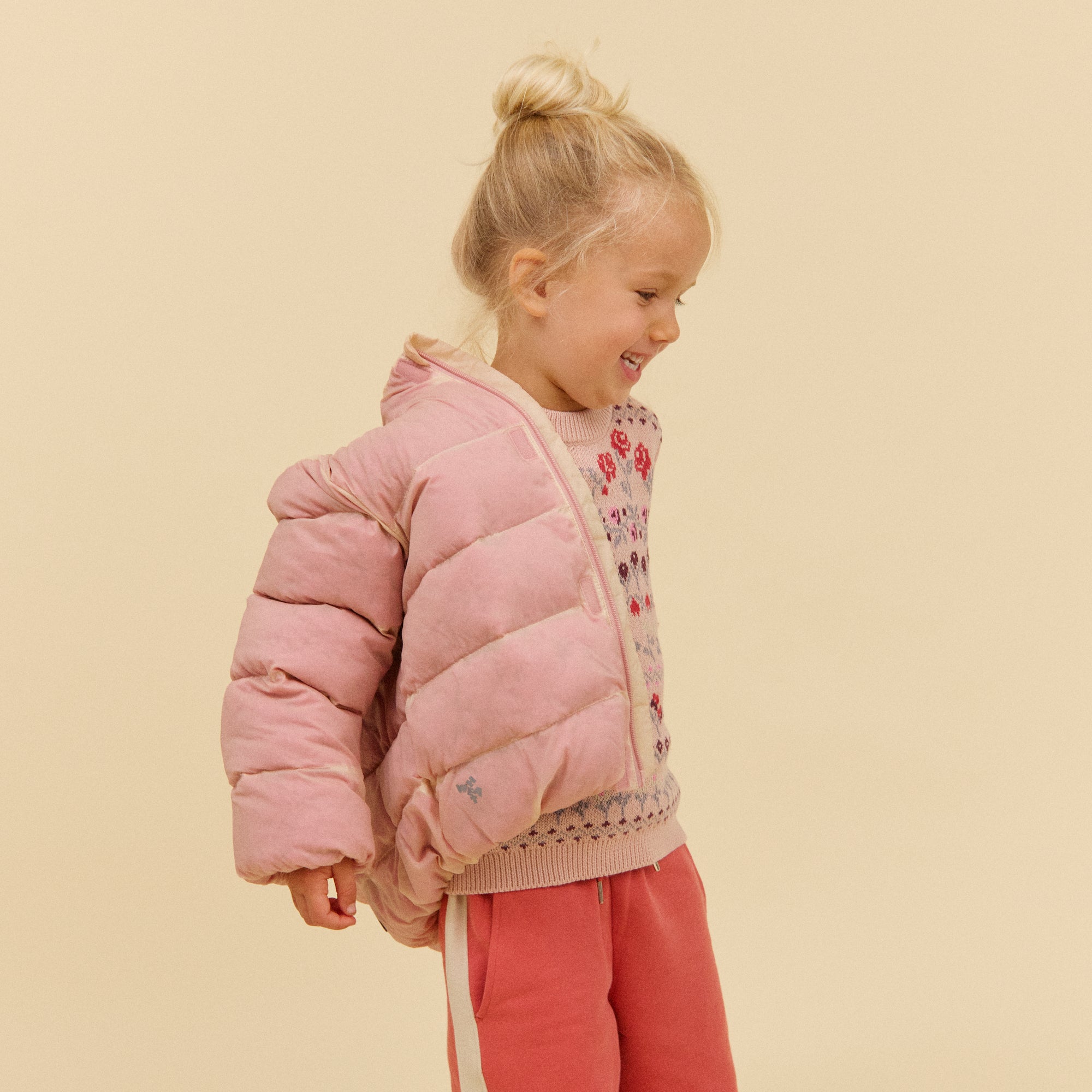 wheat-outerwear-diso-pufferjacke-peach-pink-wattiert image 4