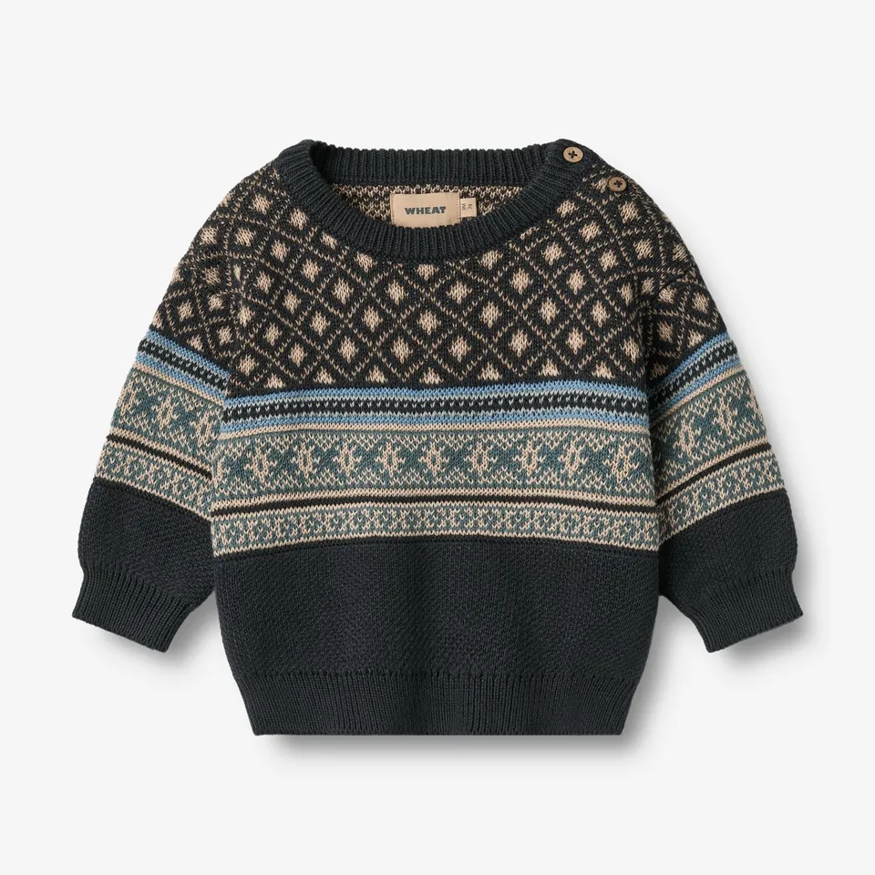 wheat-julius-pullover-navy-bio-baumwolle-baby image 1