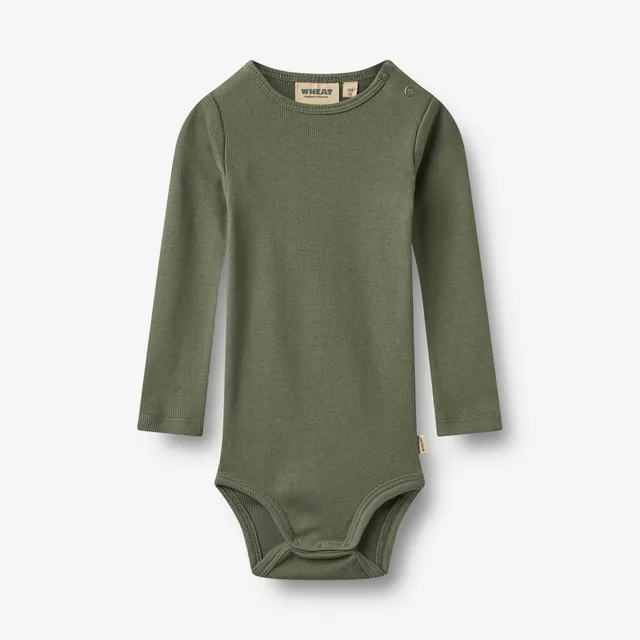 wheat-spencer-baby-body-langarm-thyme-bio-baumwolle image 1