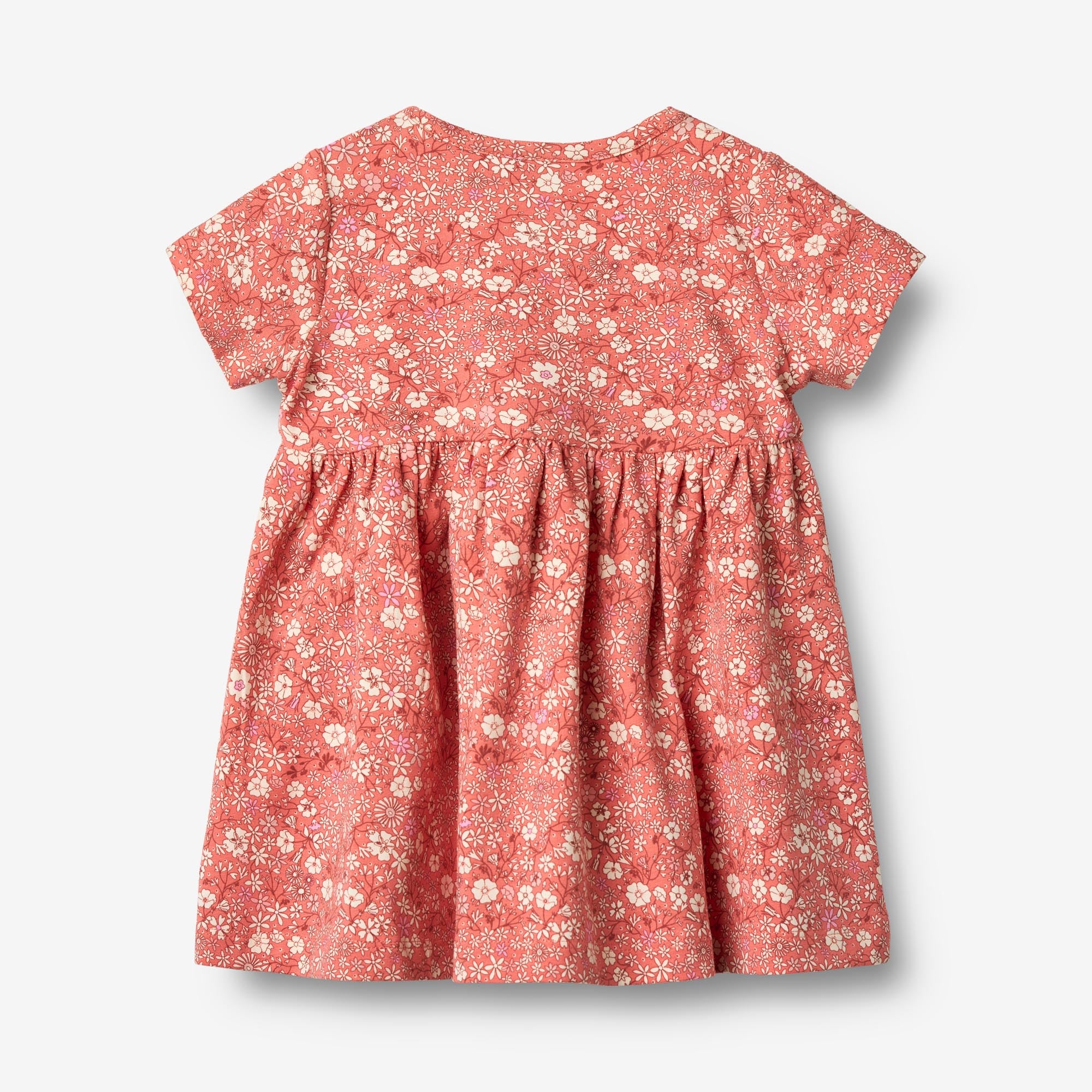 wheat-nova-jerseykleid-m-dchen-coral-flowers-bio-baumwolle image 2