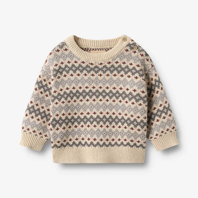 wheat-harlow-strickpullover-flint-bio-baumwolle-baby image 1