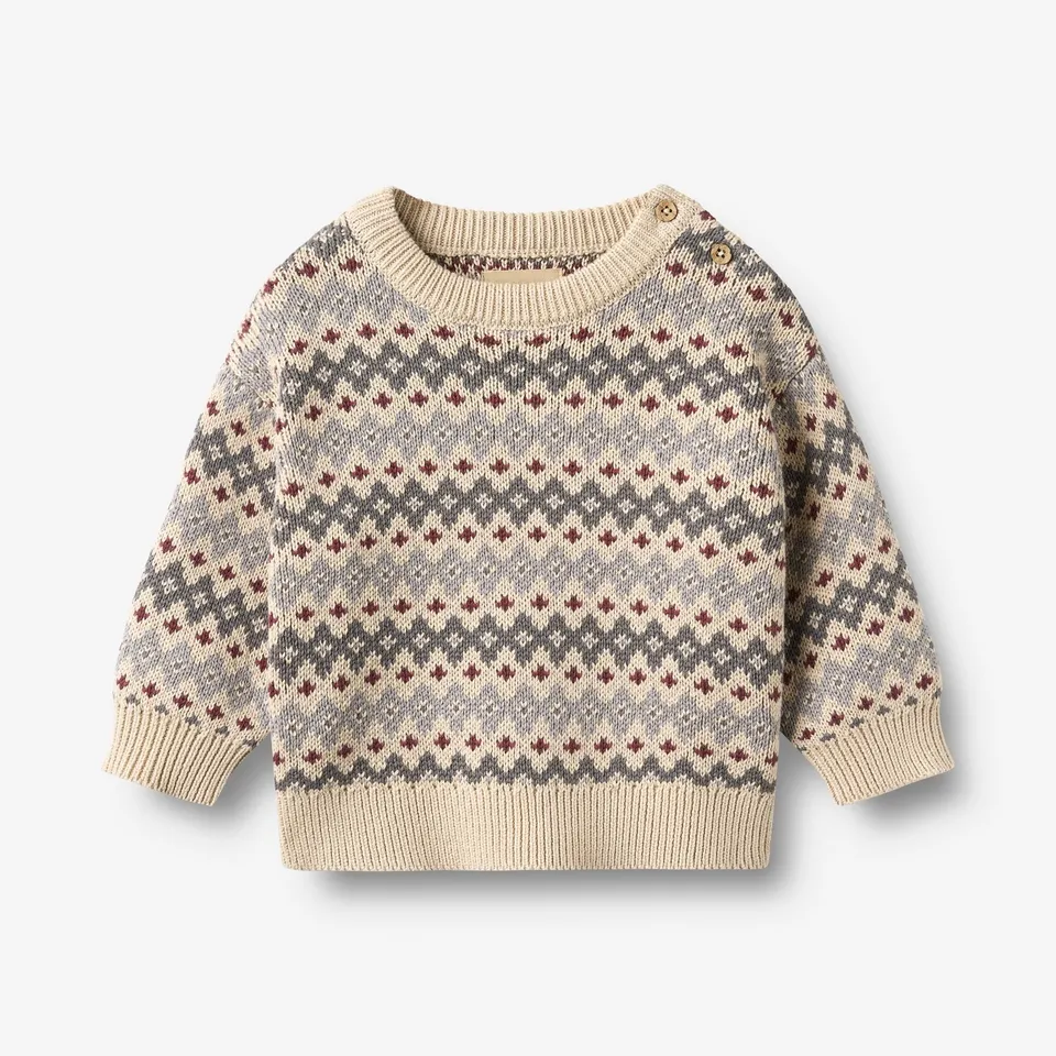 wheat-harlow-strickpullover-flint-bio-baumwolle-baby image 1