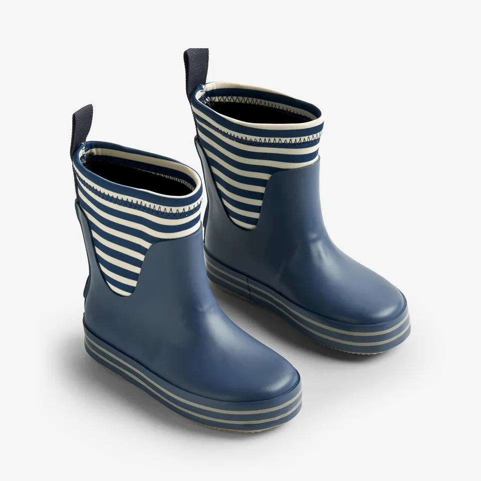 wheat-rubber-boot-mist-gummistiefel-indigo-stripe-kinder image 1