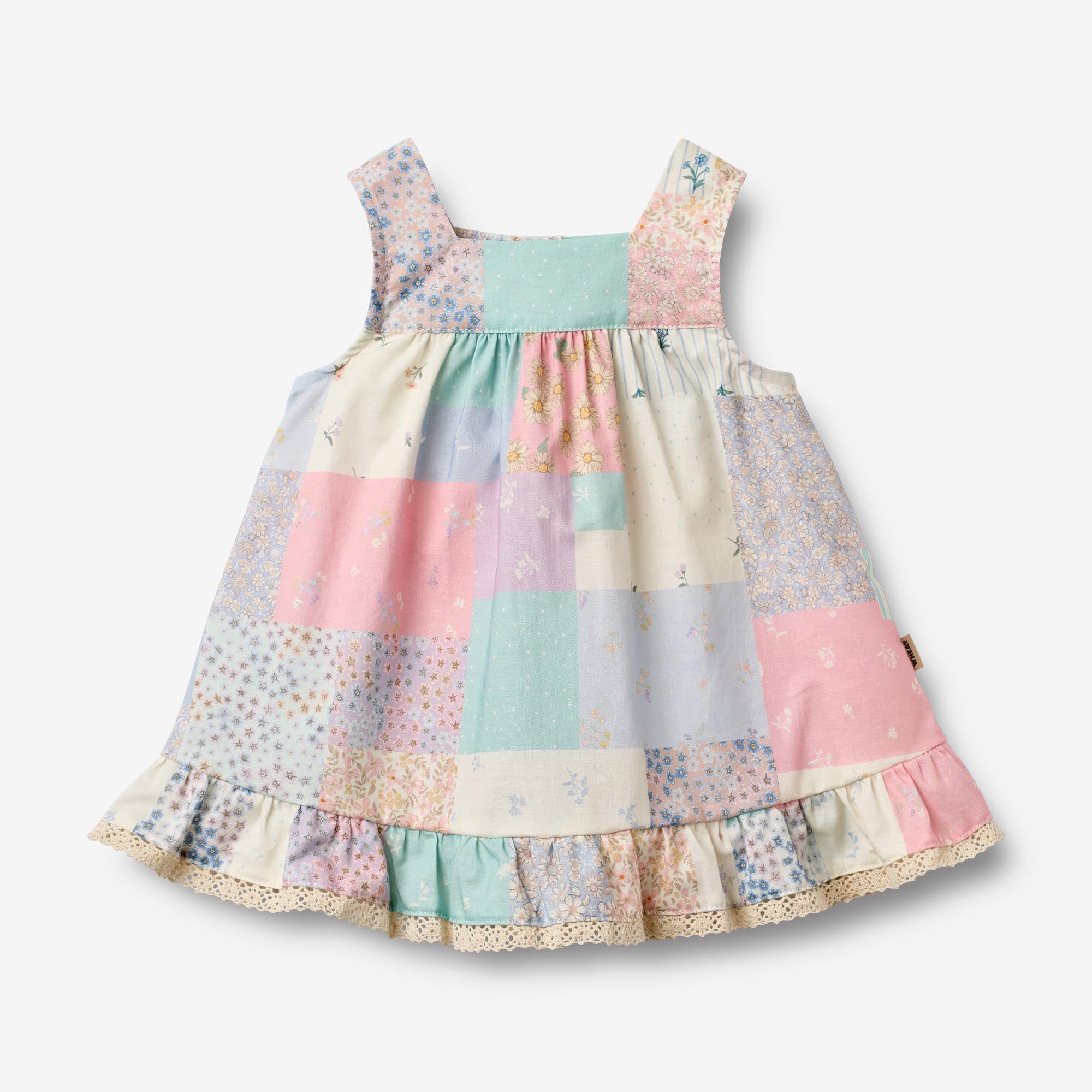 wheat-kleid-ayla-babykleid-patchwork-flowers-bio image 1