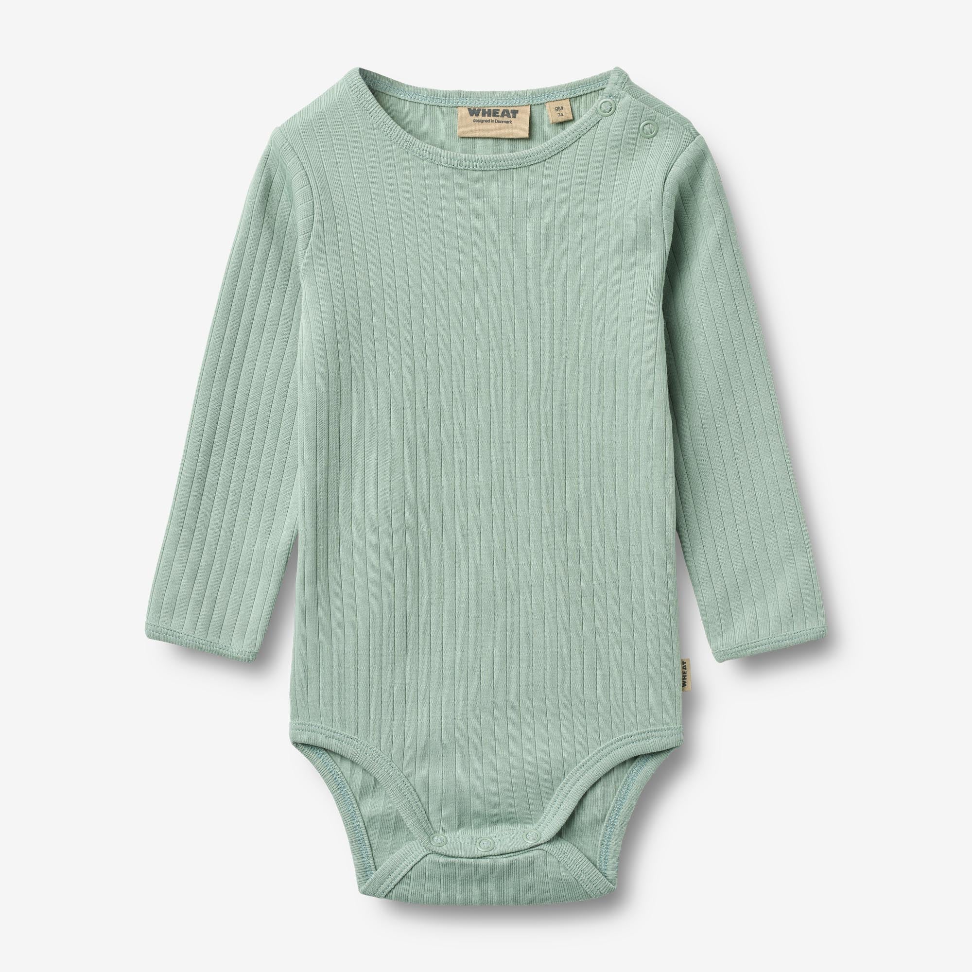 wheat-berti-body-langarm-green-pool-bio-baumwolle-babybody image 1