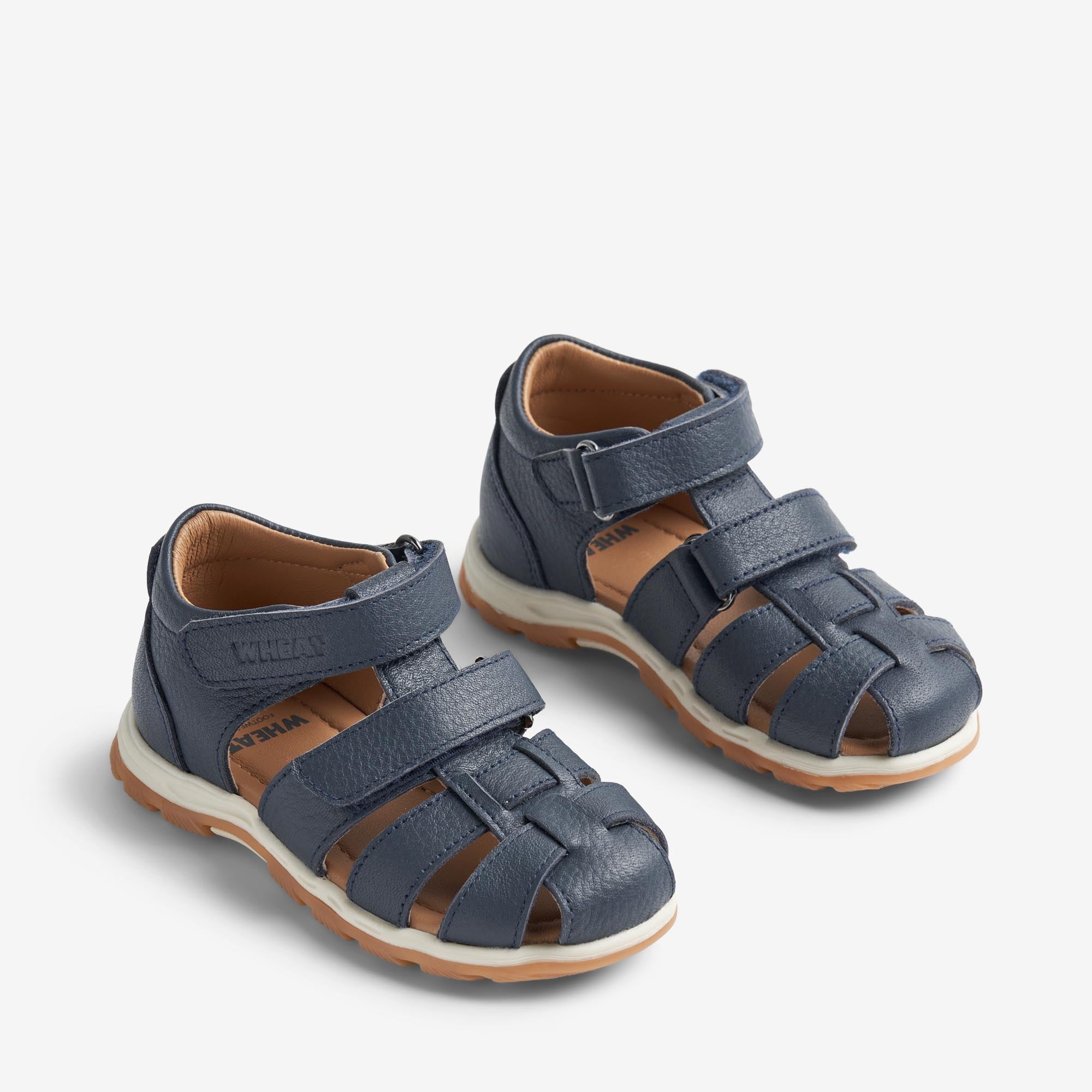 wheat-frei-l-sandale-kinder-navy-leder-klett image 1