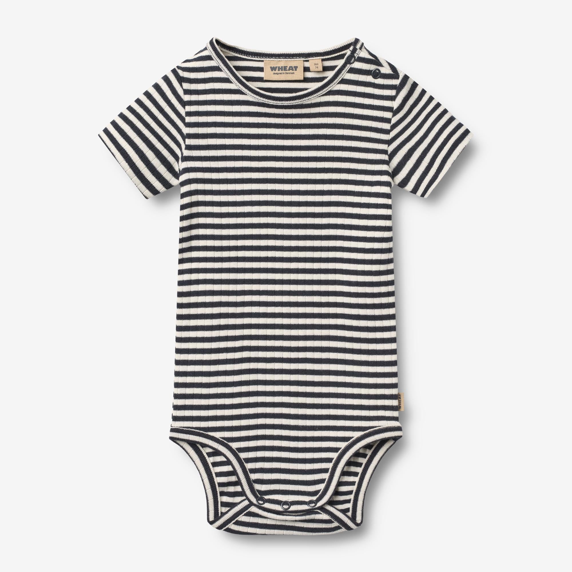 wheat-edvald-kurzarm-body-navy-rib-stripe-bio-baumwolle image 1