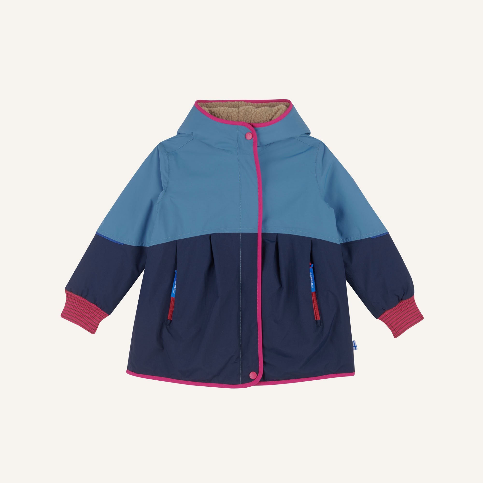 finkid-husky-aina-mukka-m-dchen-winterjacke-deep-water-teddy image 2