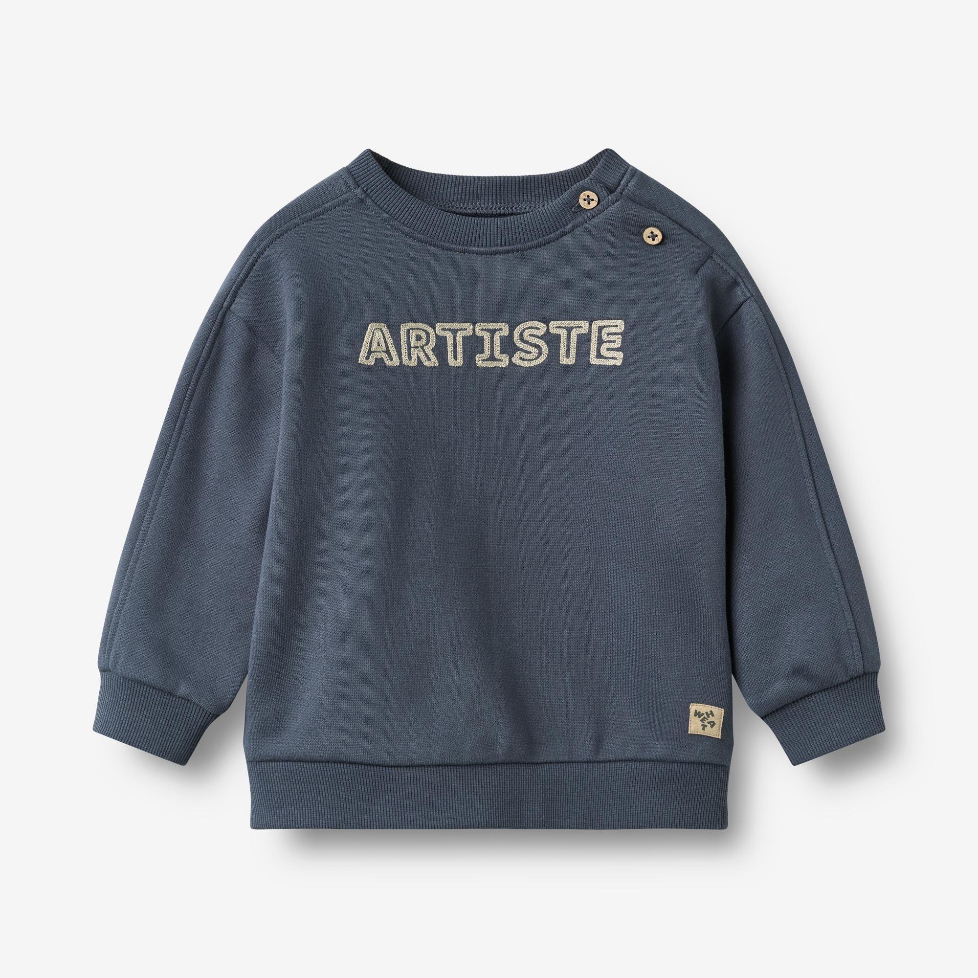 wheat-franc-sweatshirt-baby-greyblue-bio-baumwolle image 1