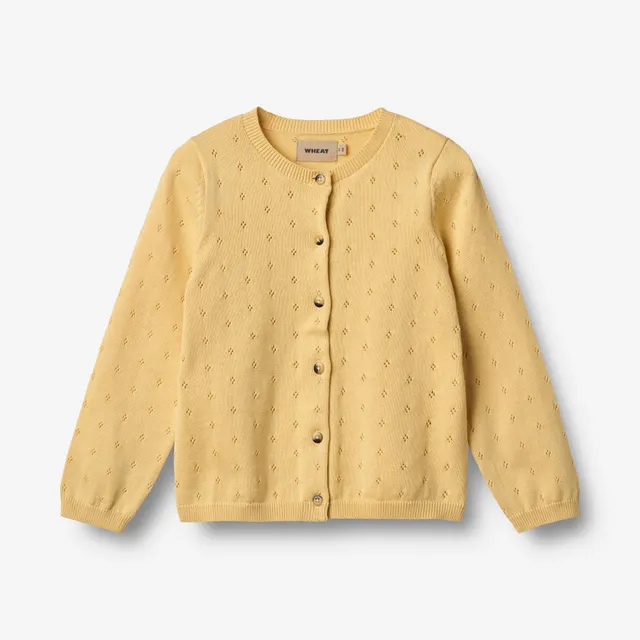 wheat-maia-strickjacke-golden-yellow-m-dchen-bio-baumwolle image 1
