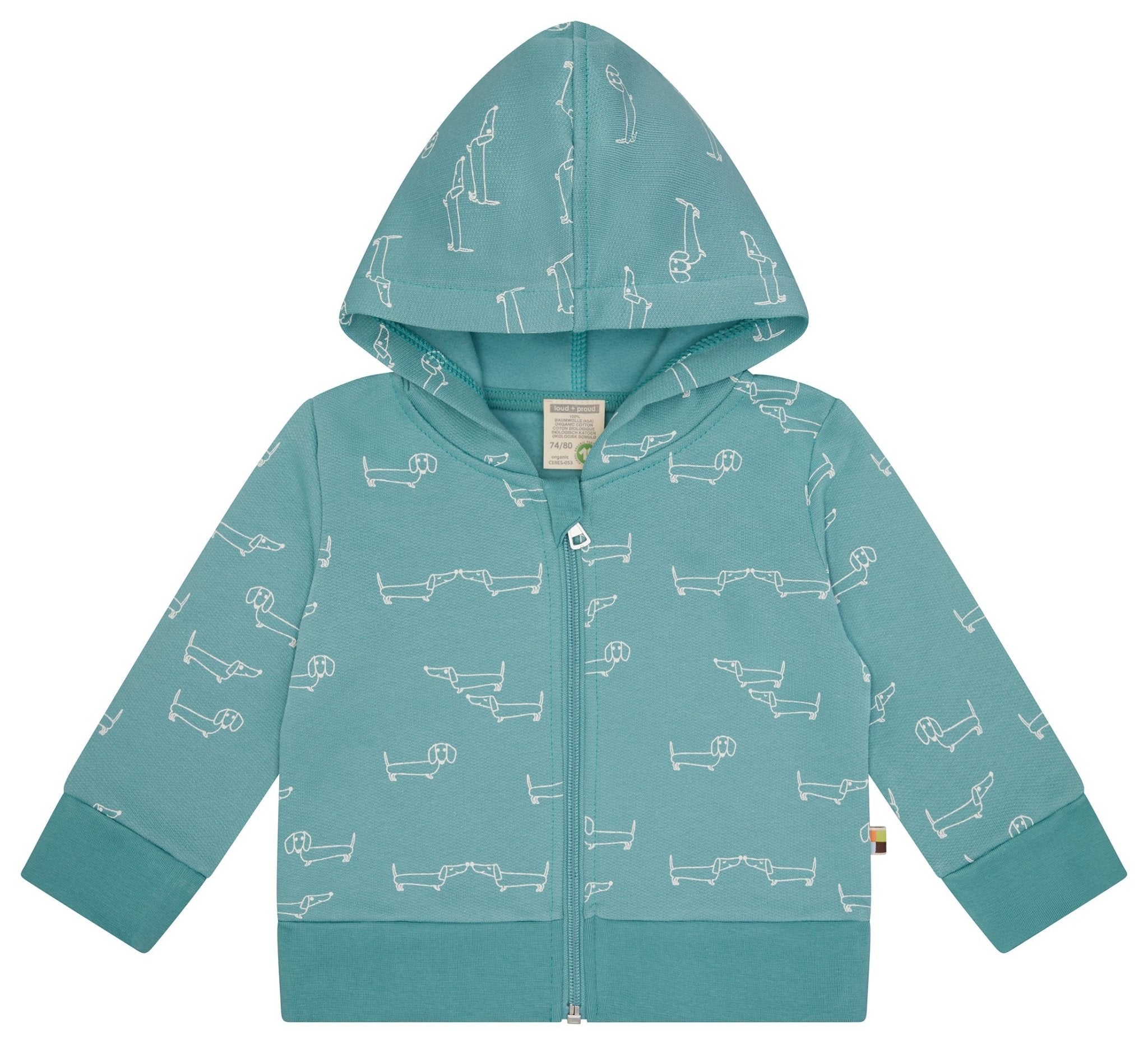 loud-proud-classics-sweatjacke-kapuze-curry-dackel image 7