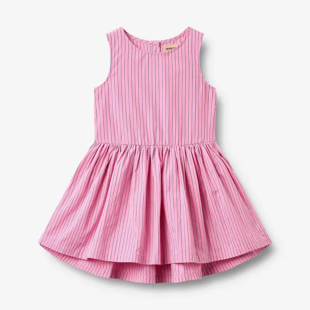 wheat-sarah-kleid-bio-baumwolle-pink-stripe-sommer image 1