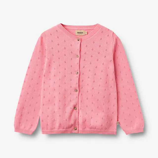 wheat-maia-strickjacke-m-dchen-bubblegum-bio-baumwolle image 1