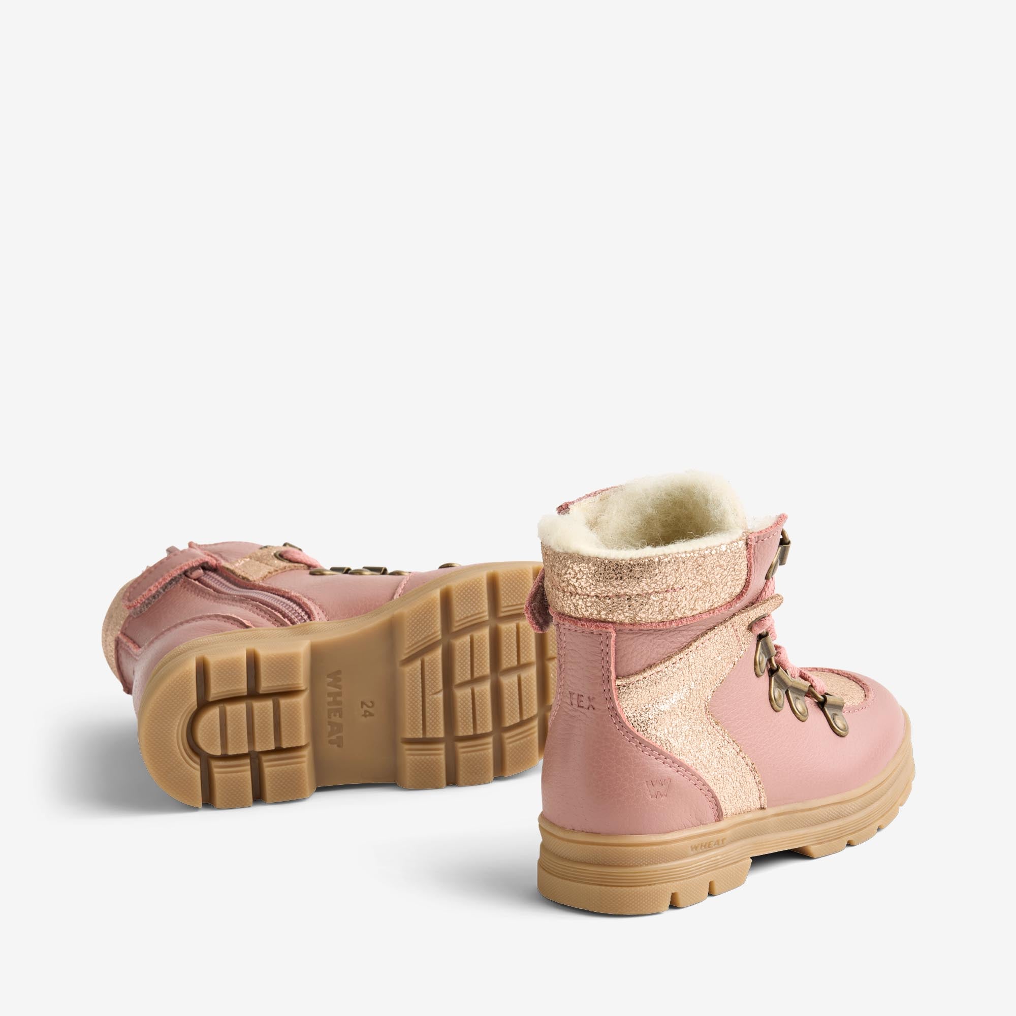 wheat-toni-hiker-tex-winterstiefel-rose-glitzer-wasserdicht image 3