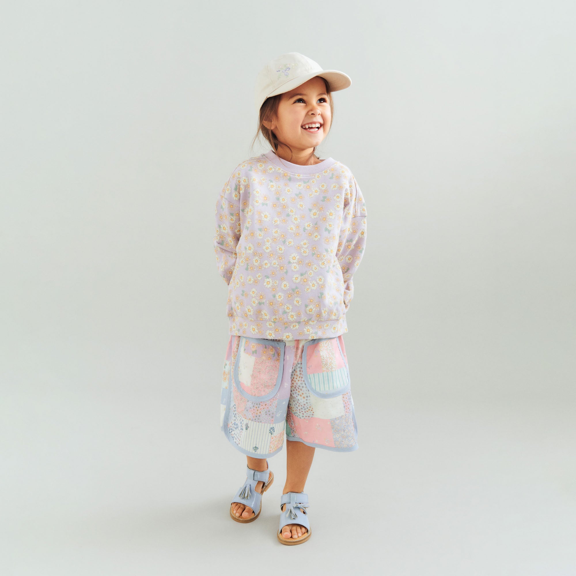 wheat-lia-sweatshirt-m-dchen-lavender-daisies-bio image 2