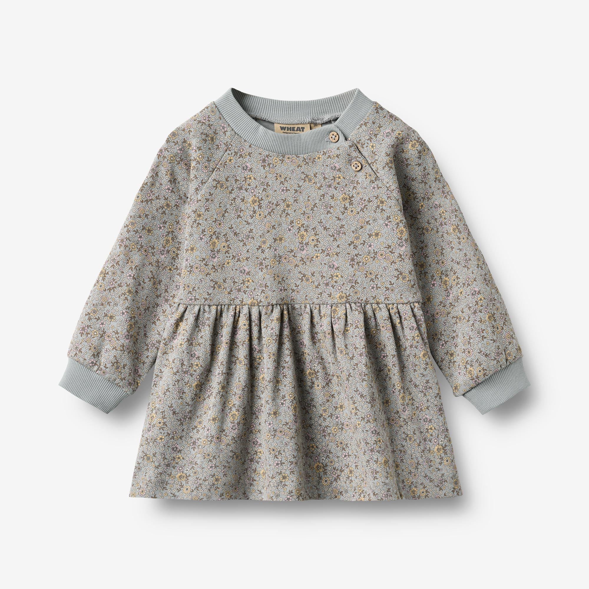 wheat-dorthea-kleid-baby-slightly-blue-flowers-bio image 1