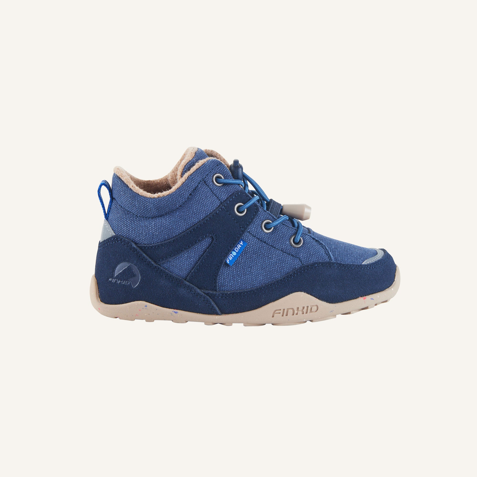 finkid-husky-nilkka-barfu-schuhe-navy-wasserdicht-wollsohle image 2