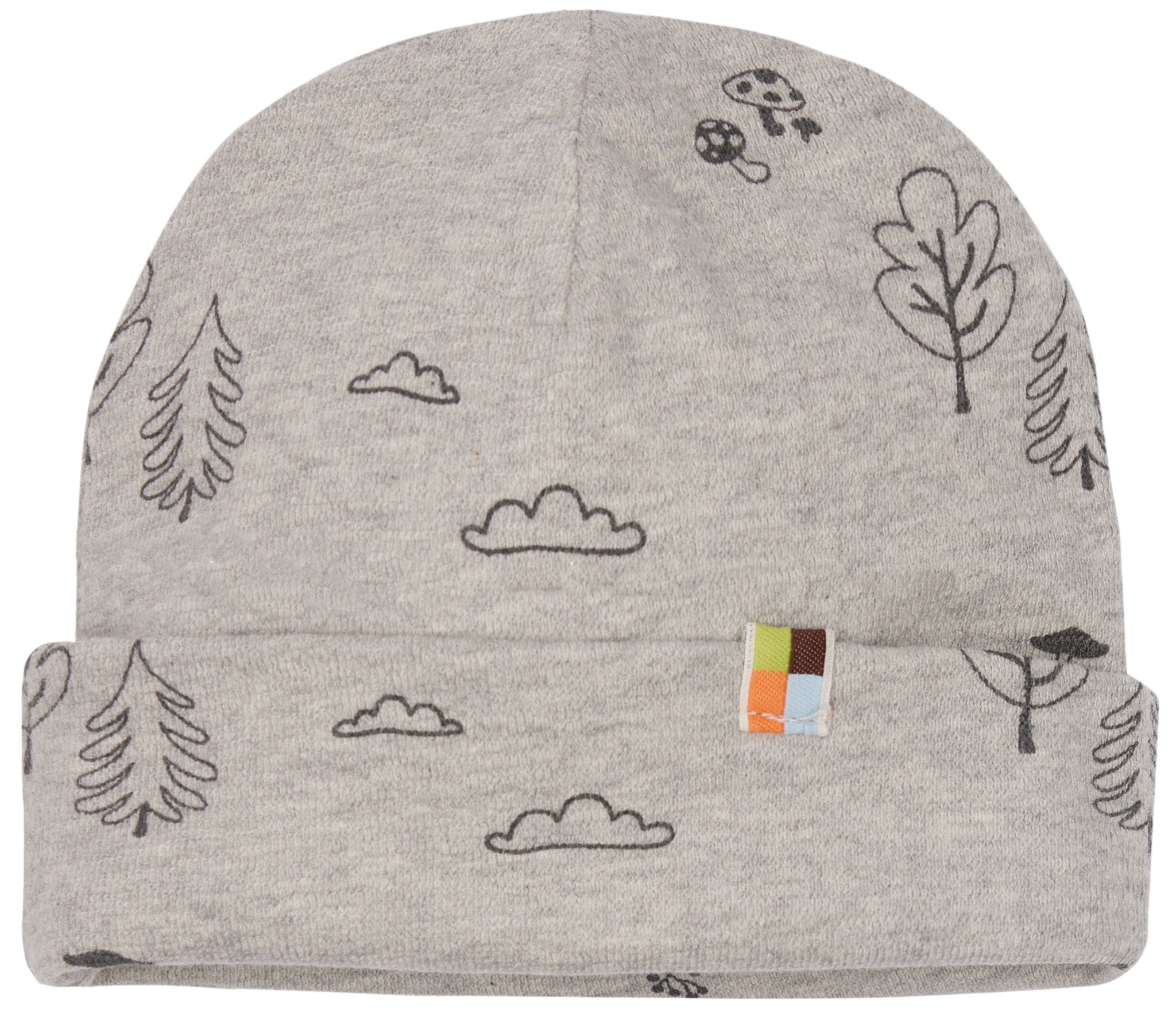 loud-proud-classics-beanie-strukturstrick-silver-wald-druck image 2