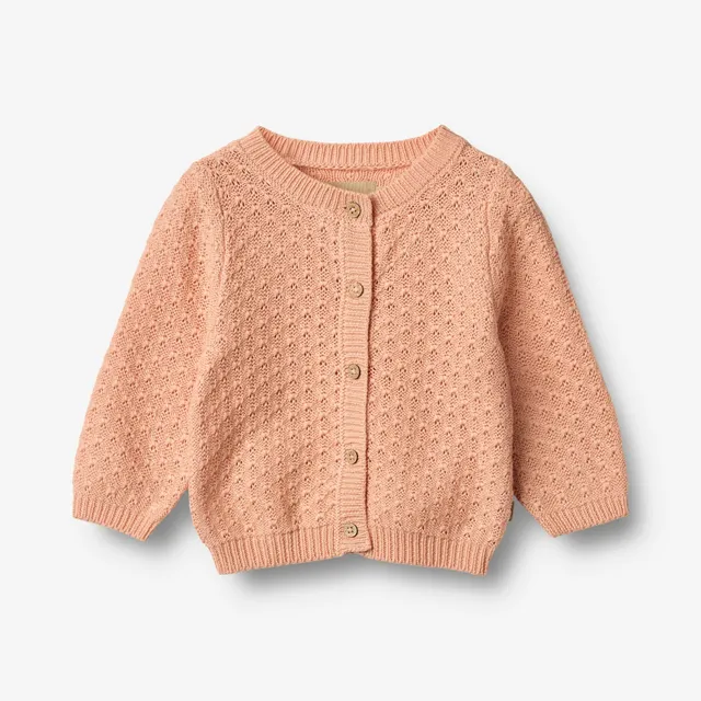 wheat-magnella-strickjacke-pink-sand-baumwolle-baby image 1