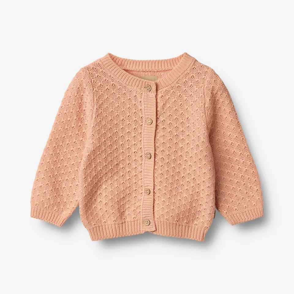 wheat-magnella-strickjacke-pink-sand-baumwolle-baby image 1