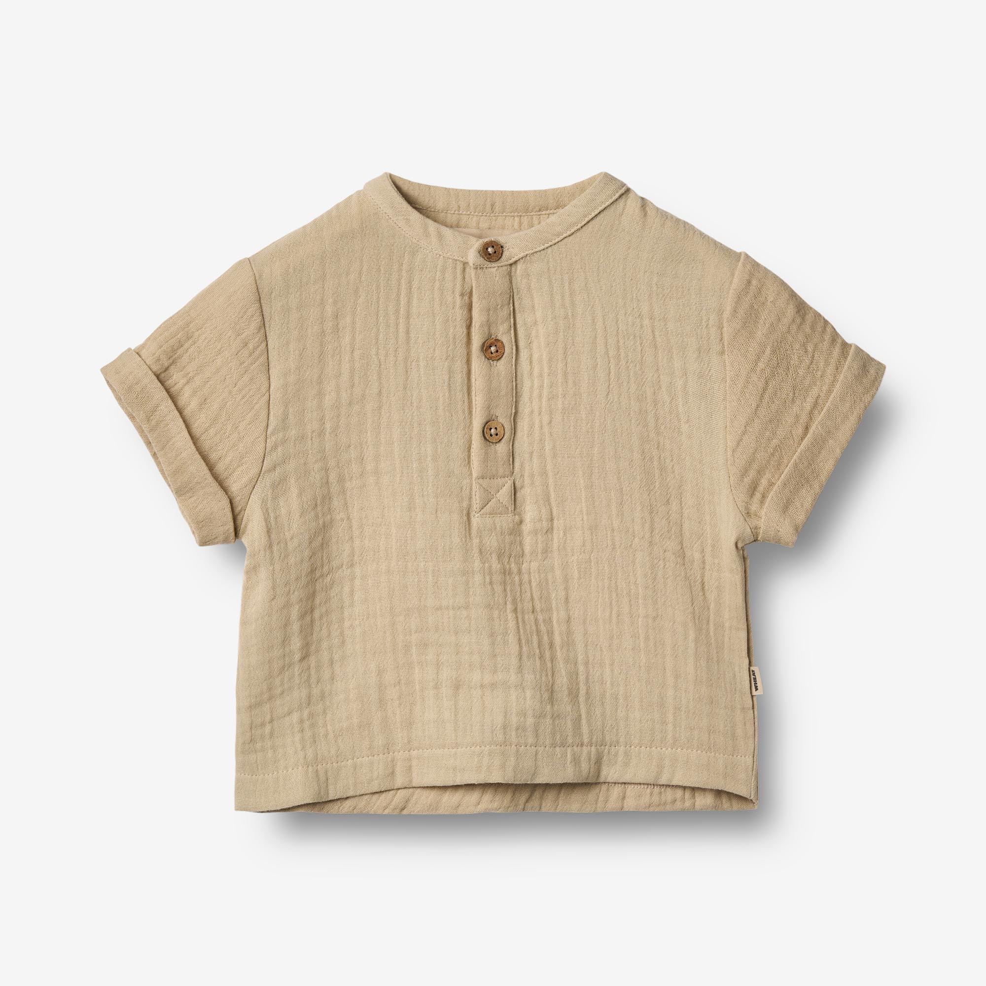 wheat-svend-kurzarmhemd-soft-sand-bio-baumwolle-baby image 1