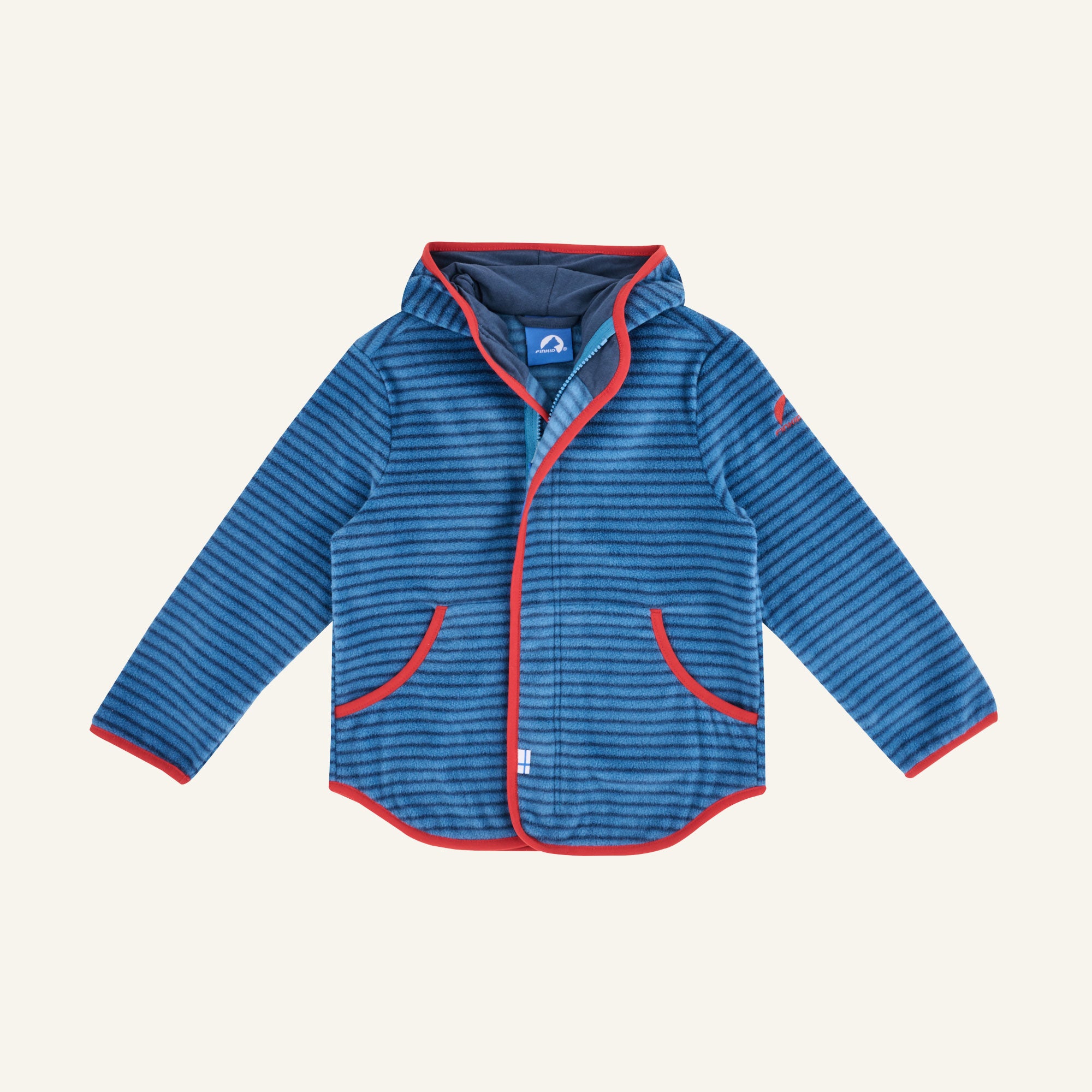 finkid-husky-lempi-sport-fleecejacke-deep-water-lava-110-120-zip-in image 2