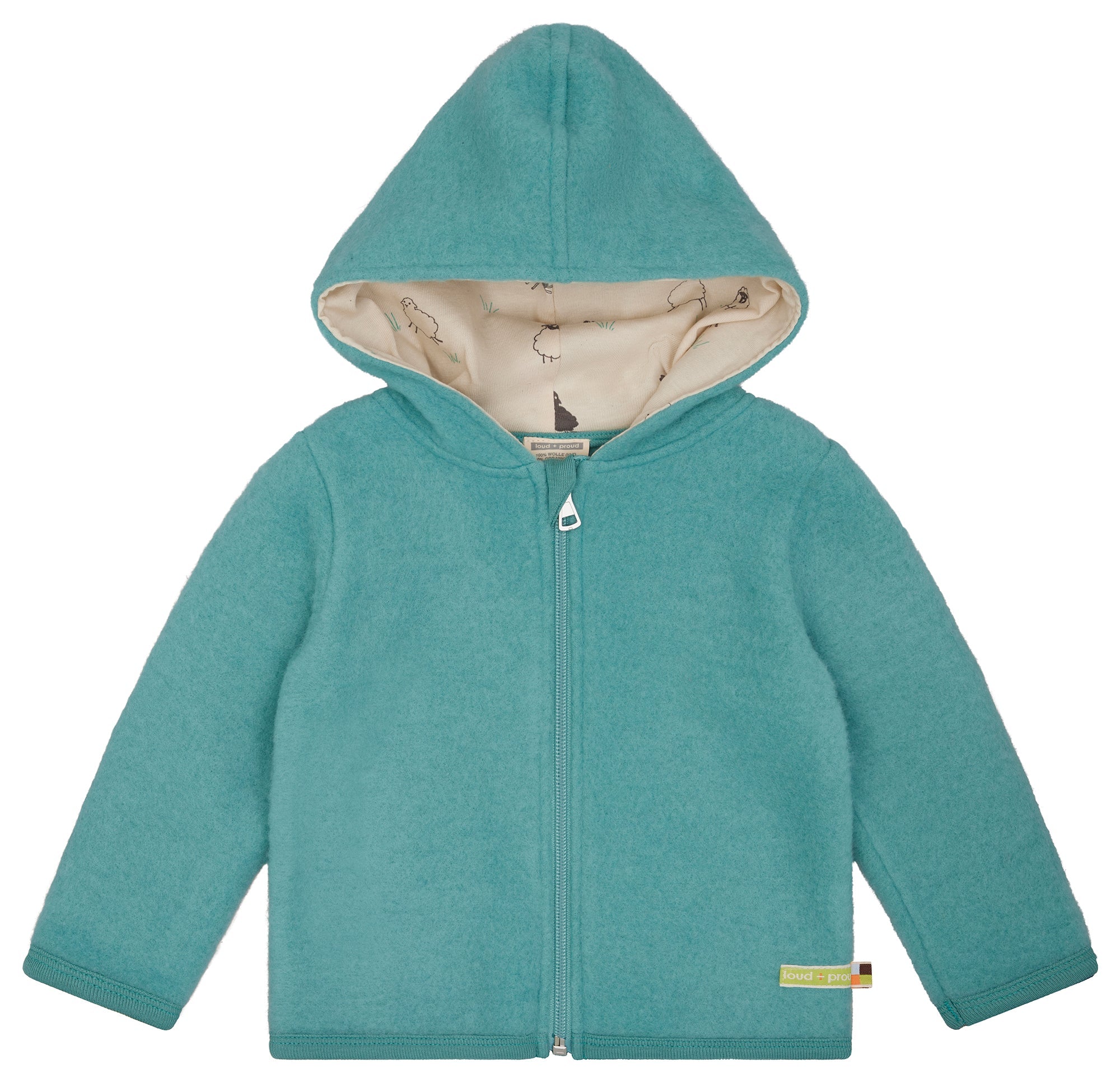 loud-proud-classics-merino-wollfleece-jacke-mit-kapuze-curry image 7