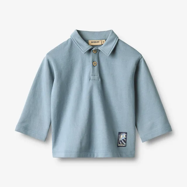 wheat-vilhelm-sweatbluse-faded-denim-bio-baby image 1
