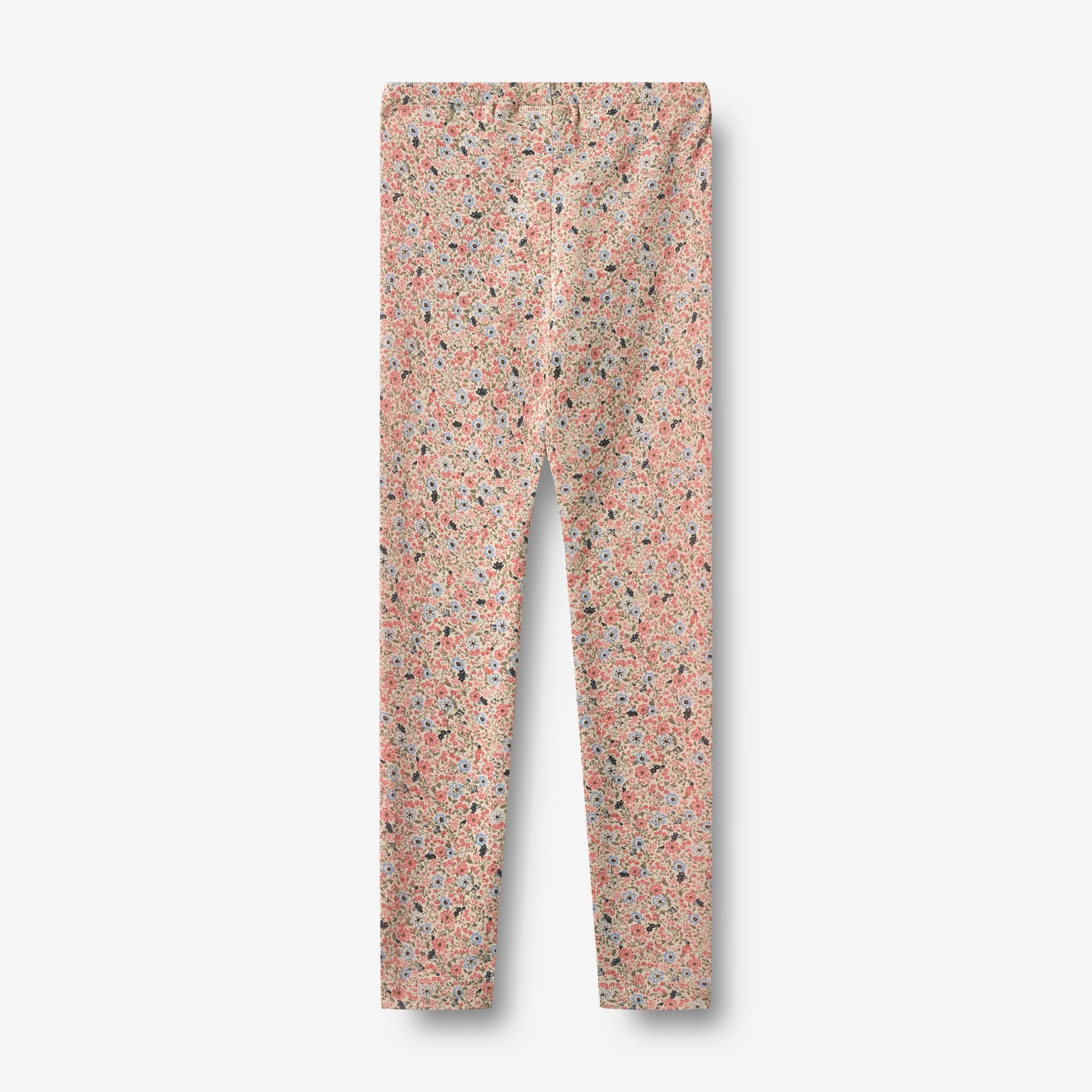 wheat-jules-leggings-kinder-grey-cloud-flowers-bio-baumwolle image 2