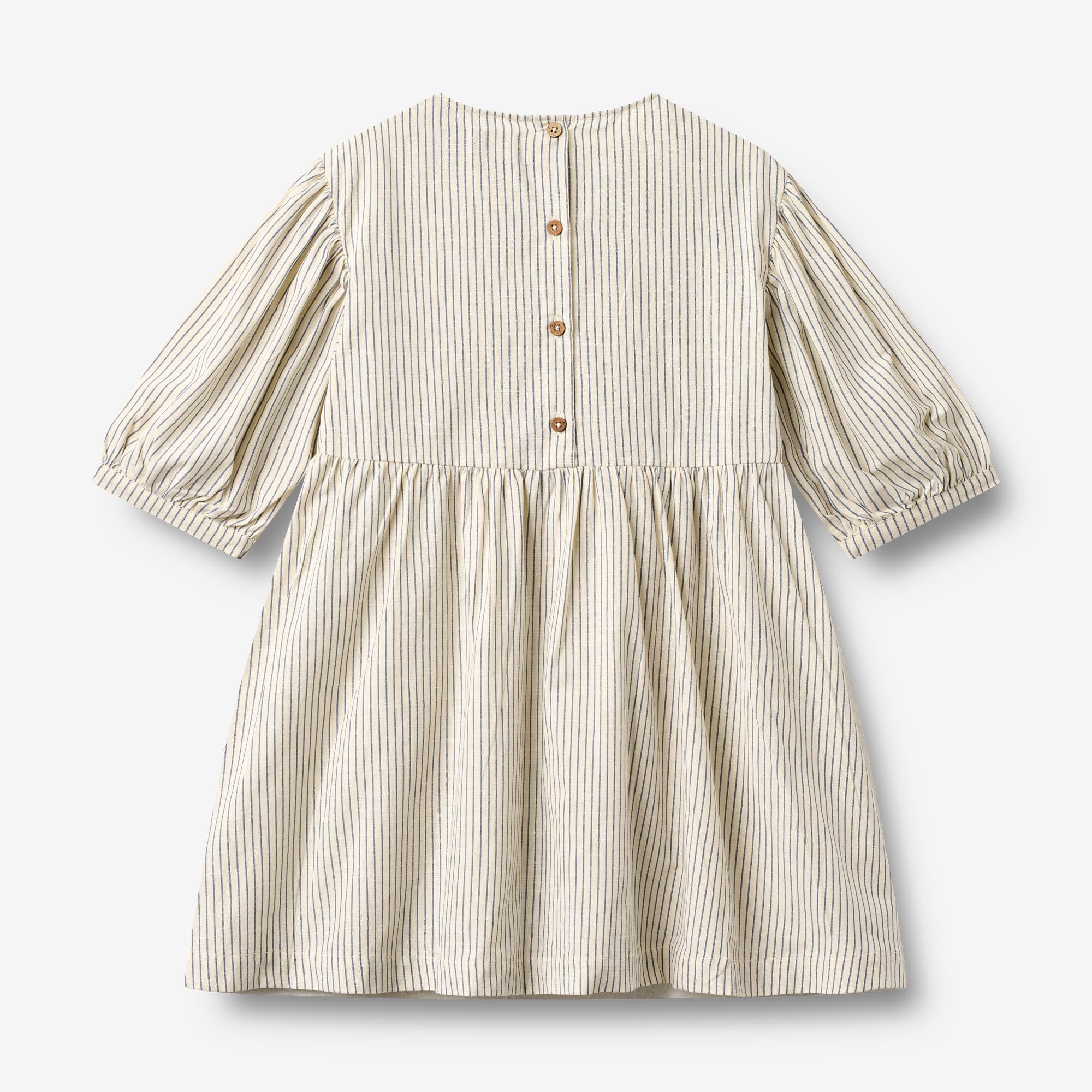 wheat-dress-3-4-sleeve-magda-kleid-dunkelblau-gestreift image 3
