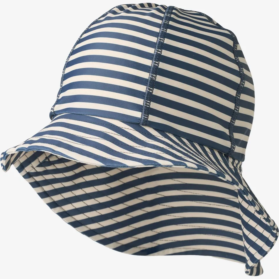 wheat-bora-uv-sonnenhut-kinder-blue-stripe-recycelt image 1