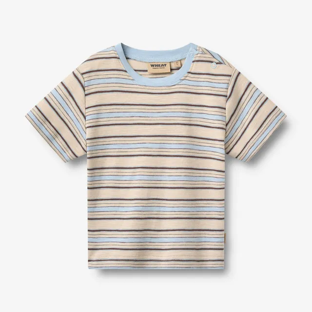 wheat-fabian-t-shirt-multi-blue-stripe-bio-baby image 1