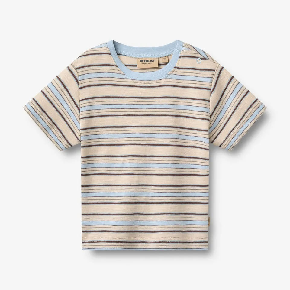 wheat-fabian-t-shirt-multi-blue-stripe-bio-baby image 1